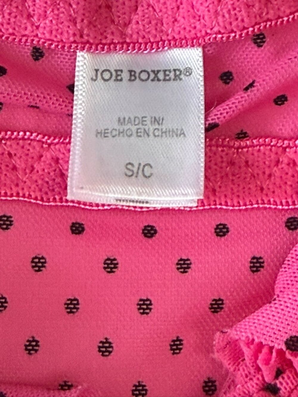 Joe Boxer Pink Polka Dot Garter Cami Top Y2K Coquette Lingerie Size S - Picture 7 of 7